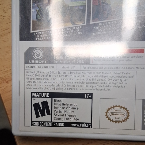 Ubisoft Driver Parallel Lines for Wii - Red - Picture 3 of 9